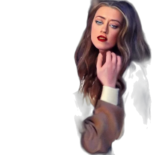 jacket, hair, face, photorealistic transparent PNG cut-out