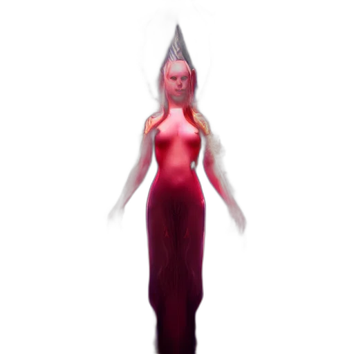 dress, creature, staff, concept art, fantasy art, 3d render, pixel art, underwater transparent PNG cut-out