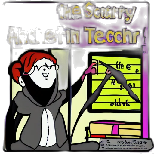 jewelry, cartoon, concept art, comic book art, anime, scary, teacher transparent PNG cut-out