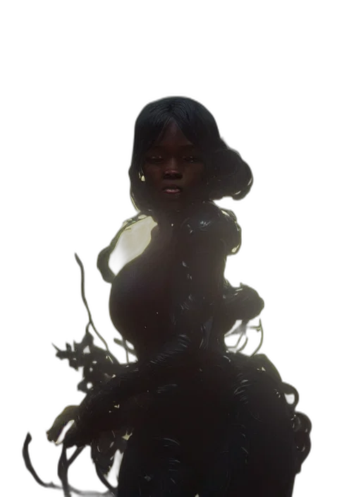 dress, creature, crown, face, concept art, 3d render, fantasy art, photorealistic transparent PNG cut-out