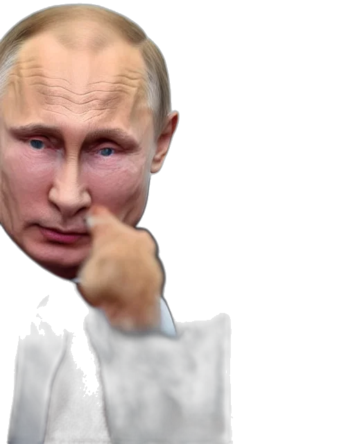 face, weapon, concept art, 3d render, photorealistic, cartoon, vladimir, putin transparent PNG cut-out