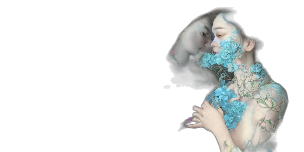 mask, photorealistic, 3d render, concept art, fantasy art, underwater, outer space, fog transparent PNG cut-out