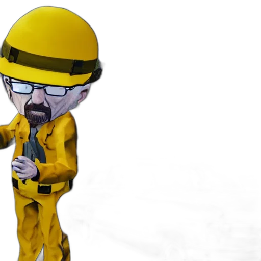 staff, robot, 3d render, concept art, cartoon, photorealistic, walter, white transparent PNG cut-out