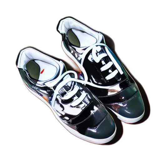 shoes, photorealistic, 3d render, monochrome transparent PNG cut-out