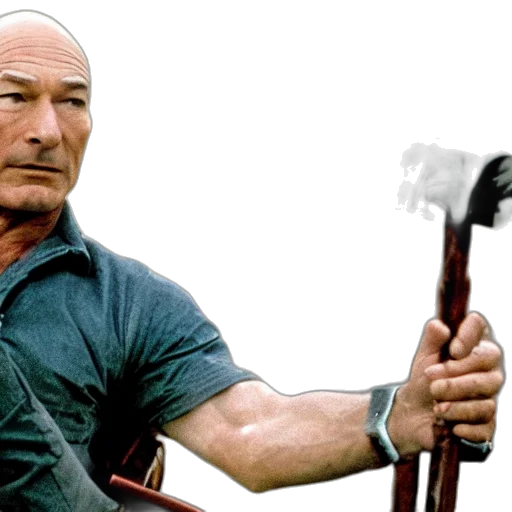 sword, weapon, staff, photorealistic, film, still, patrick, stewart transparent PNG cut-out