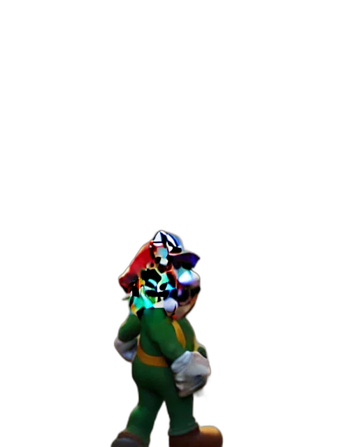 mask, staff, robot, weapon, 3d render, pixel art, concept art, vaporwave transparent PNG cut-out