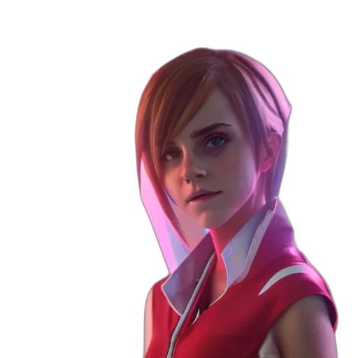 face, jacket, staff, robot transparent PNG cut-out