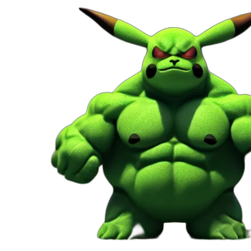 creature, animal, dragon, weapon, 3d render, concept art, pixel art, pikachu transparent PNG cut-out