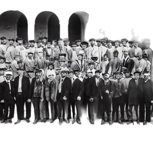 staff, jacket, mask, hat, year transparent PNG cut-out