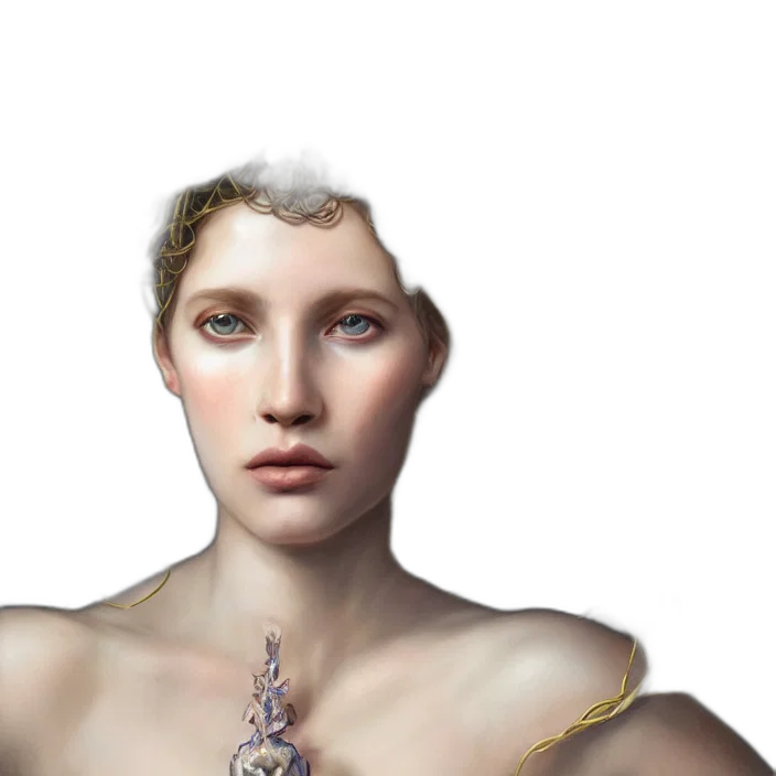 jewelry, crown, face, hair, photorealistic, fantasy art, 3d render, concept art transparent PNG cut-out