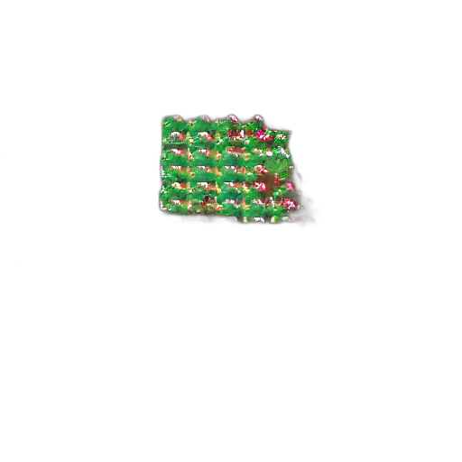 jewelry, food, crown, hat, 3d render, pixel art, green, dos transparent PNG cut-out