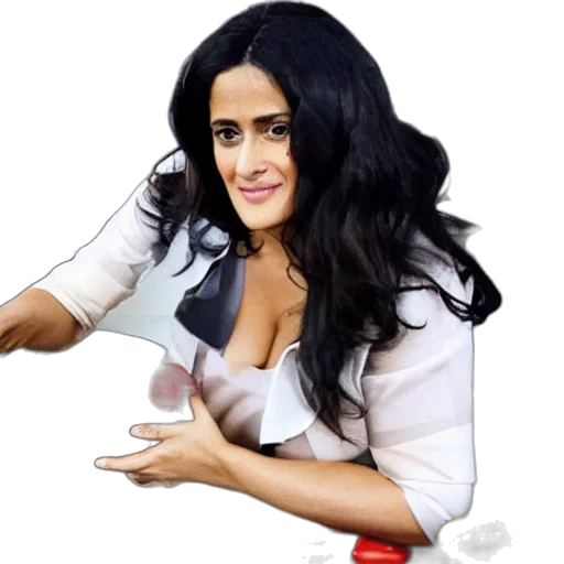 hair, creature, dress, cartoon, photorealistic, salma, hayek, posing transparent PNG cut-out