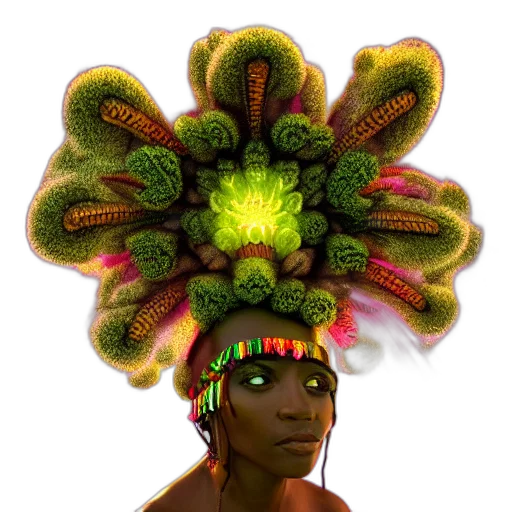 hat, crown, hair, staff, concept art, fantasy art, 3d render, pixel art transparent PNG cut-out