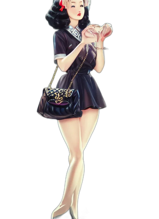 dress, staff, concept art, anime transparent PNG cut-out