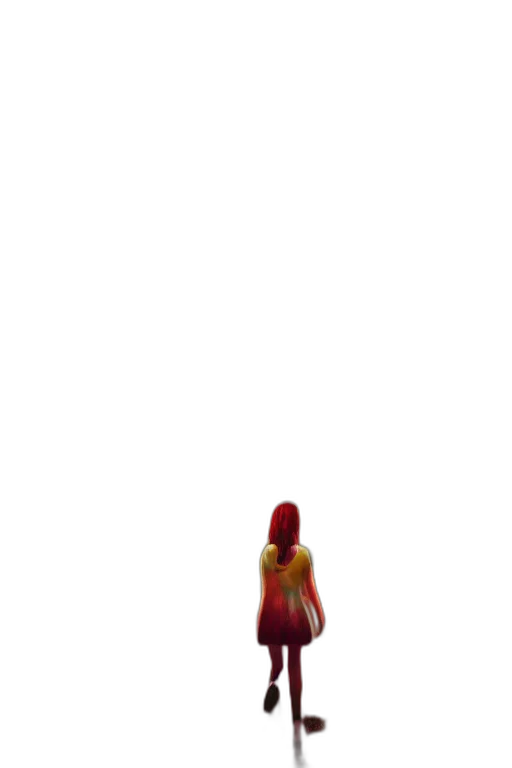 bottle, dress, hair, staff transparent PNG cut-out