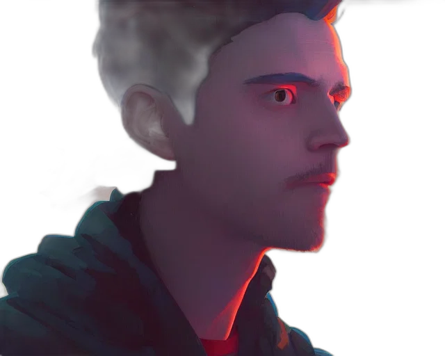 face, creature, robot, mask, concept art, 3d render, cyberpunk, photorealistic transparent PNG cut-out