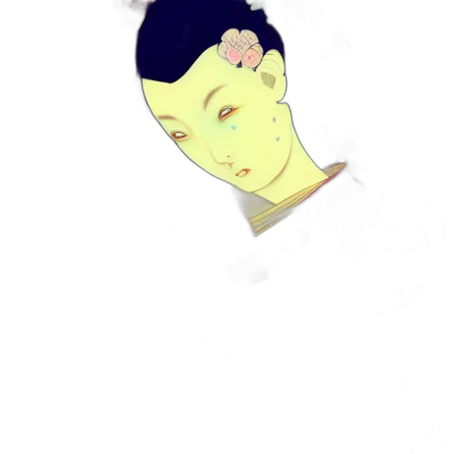 mask, face, crown, flower, cartoon, anime, photorealistic, 3d render transparent PNG cut-out