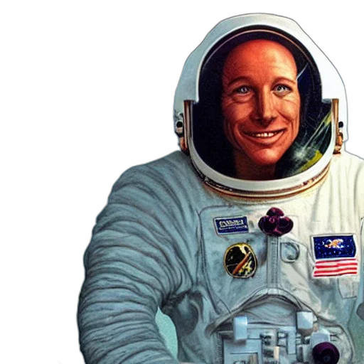 face, photorealistic, concept art, outer space transparent PNG cut-out