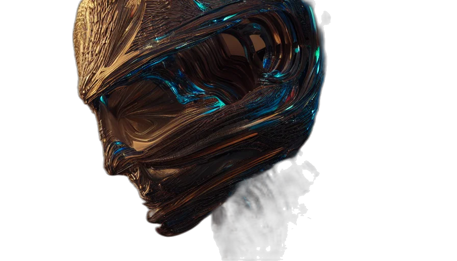 mask, face, robot, hair transparent PNG cut-out