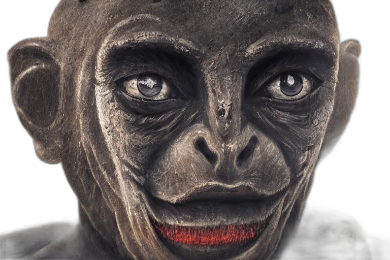 mask, face, creature, animal, photorealistic, 3d render, concept art, brutalist transparent PNG cut-out