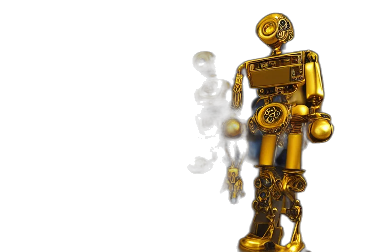 robot, 3d render, concept art, photo transparent PNG cut-out