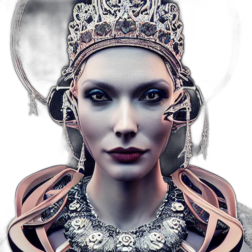 crown, jewelry, face, mask, fantasy art, concept art, photorealistic, 3d render transparent PNG cut-out