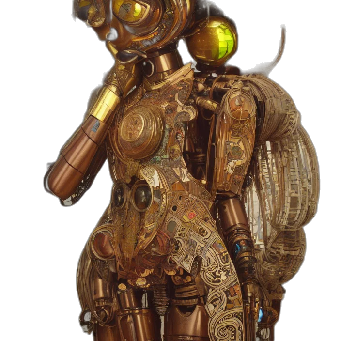 robot, staff, mask, weapon transparent PNG cut-out