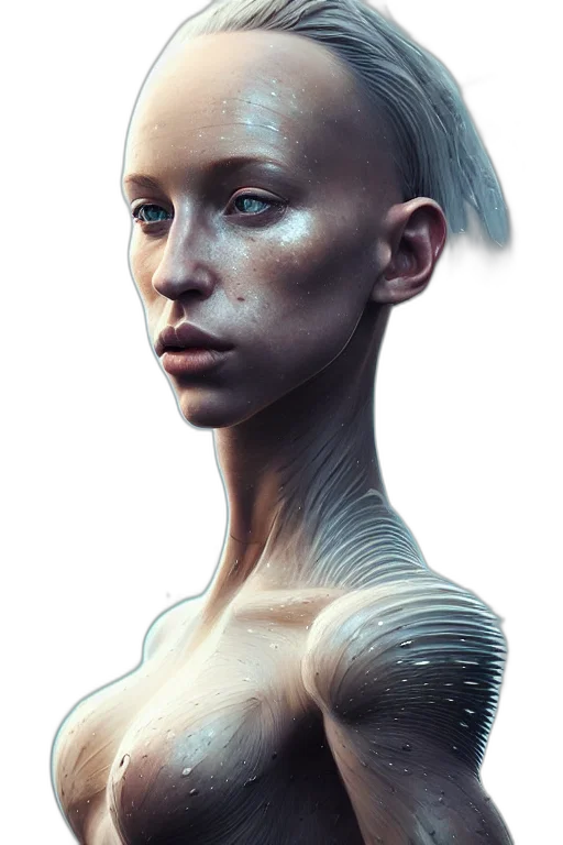 robot, face, creature, hair transparent PNG cut-out