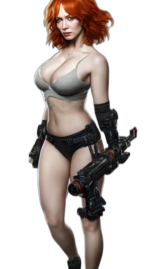 robot, weapon, concept art, cyberpunk transparent PNG cut-out