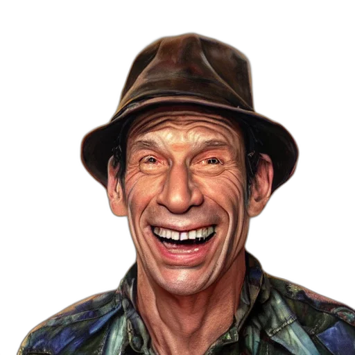 face, hat, staff, jacket transparent PNG cut-out