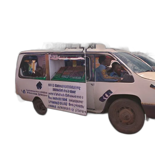 staff, car, 3d render, old transparent PNG cut-out