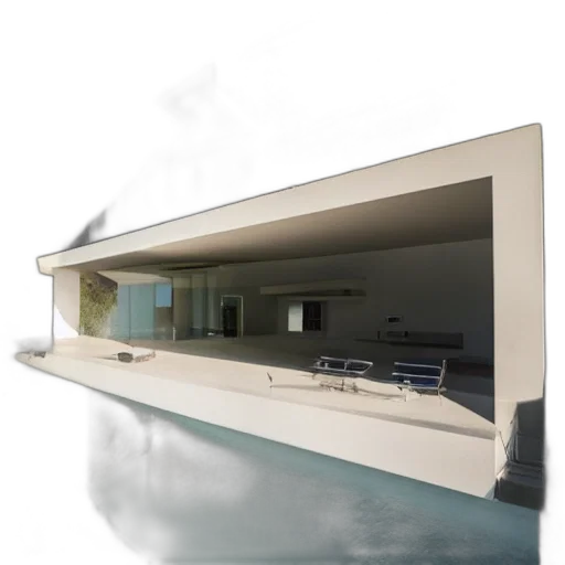 building, furniture, 3d render, photorealistic, concept art, fog, high-tech, house transparent PNG cut-out