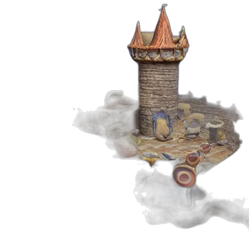 crown, concept art, fantasy art, 3d render, watercolor, fog, underwater, realistic transparent PNG cut-out
