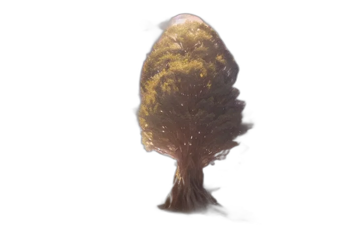 tree, hair, crown, creature transparent PNG cut-out