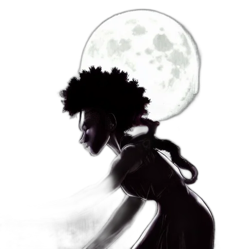 dress, creature, staff, hair, comic book art, concept art, fantasy art, anime transparent PNG cut-out