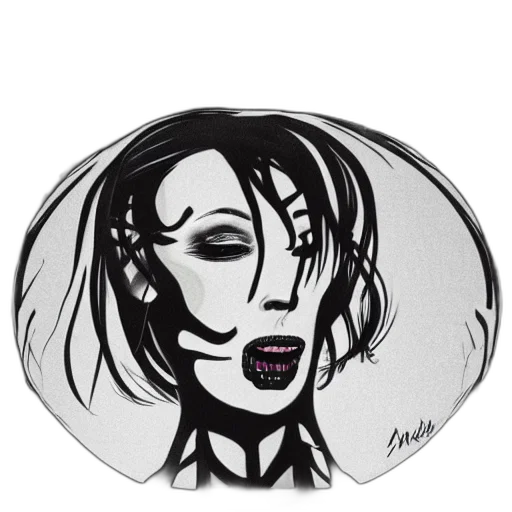face, cartoon, comic book art, concept art transparent PNG cut-out