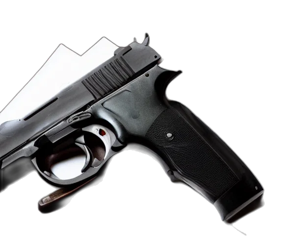 weapon, 3d render, photorealistic, full, shot, photo, pistol, gun transparent PNG cut-out