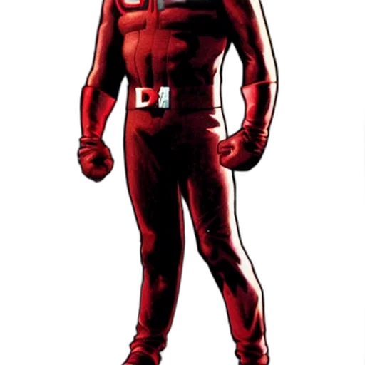 staff, comic book art, concept art, cartoon, pixel art, red, daredevil, leather transparent PNG cut-out