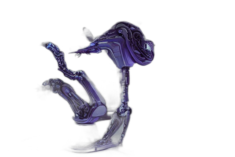 robot, creature, staff, dragon transparent PNG cut-out