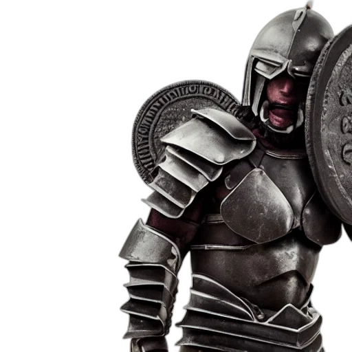 sword, 3d render, still, spartan, warrior, oreo, cookie, his transparent PNG cut-out