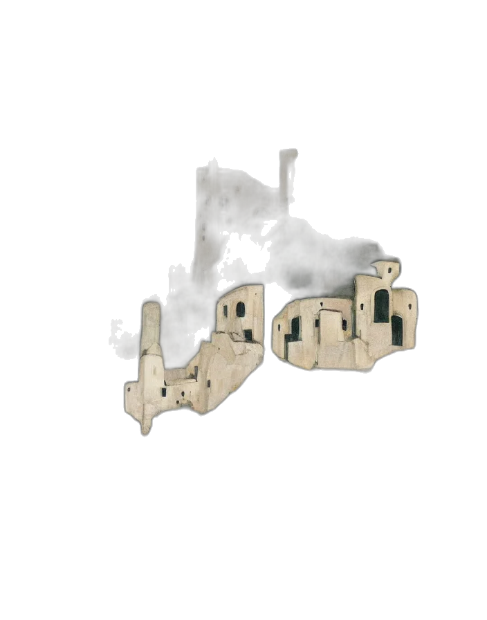 building, dragon, mask, crown transparent PNG cut-out
