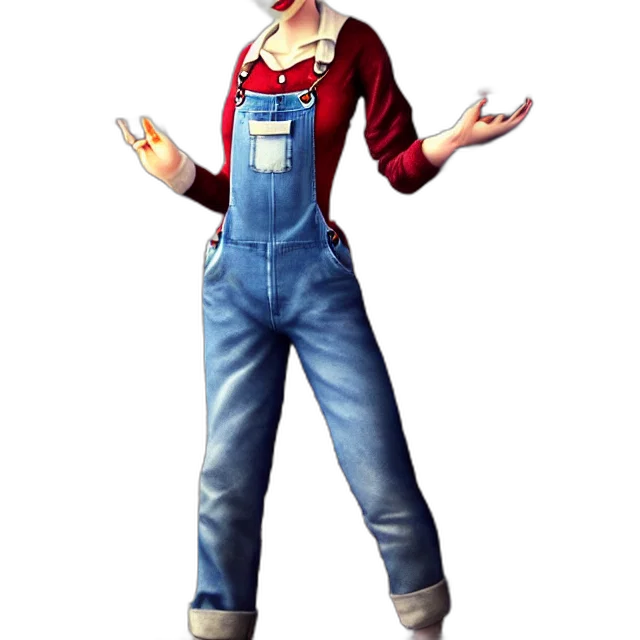 staff, jacket, concept art, 3d render, cartoon, pixel art, full, body transparent PNG cut-out
