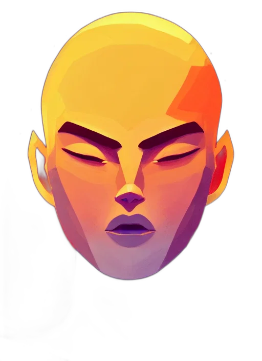 face, mask, crown, staff transparent PNG cut-out