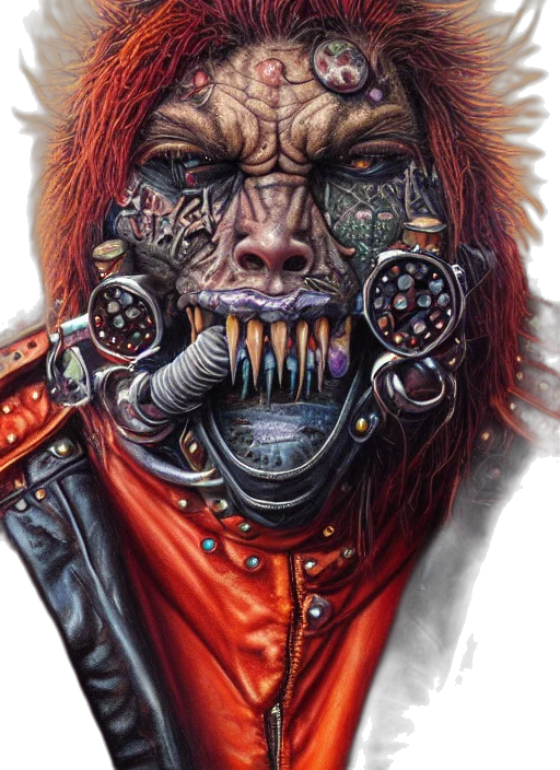 face, mask, creature, cyberpunk transparent PNG cut-out