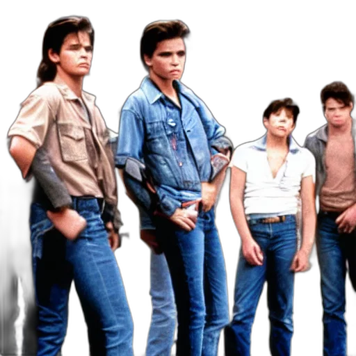 film, still, outsiders transparent PNG cut-out