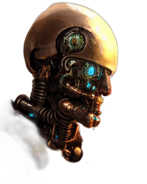 robot, face, mask, weapon transparent PNG cut-out