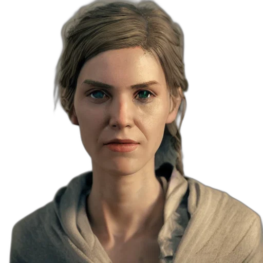 face, staff, jacket, weapon, concept art, photorealistic, 3d render, fantasy art transparent PNG cut-out