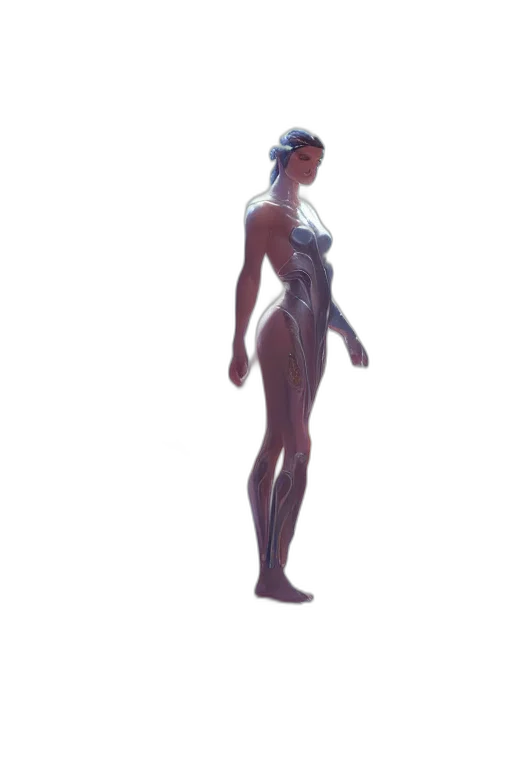 dress, creature, robot, staff, concept art, 3d render, fantasy art, comic book art transparent PNG cut-out