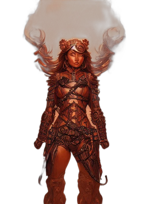 dress, fantasy art, concept art, comic book art transparent PNG cut-out