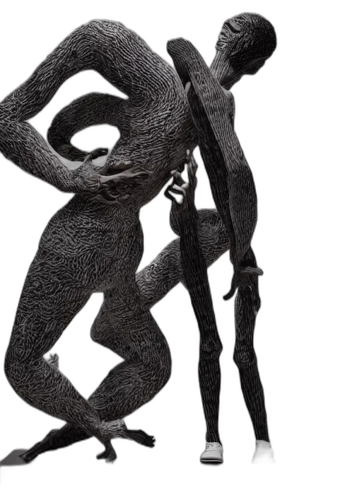 staff, mask, creature, sword, concept art, 3d render, cartoon, comic book art transparent PNG cut-out